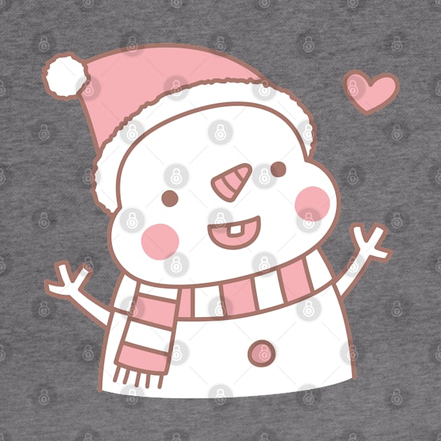 Cute Happy Snowman, Christmas Doodle by rustydoodle